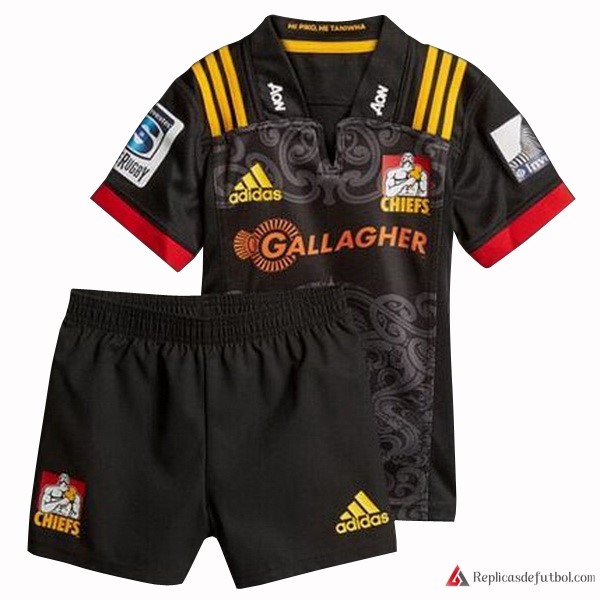 Camiseta Chiefs Niño Primera equipación 2018 Negro Rugby